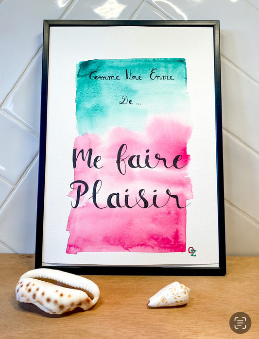 Aquarelles et lettering